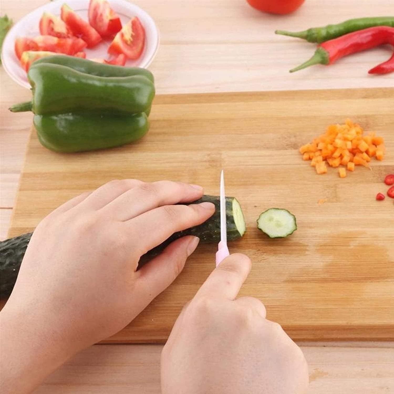 2475A Thick Wooden Bamboo Kitchen Chopping Cutting Slicing Board with Holder for Fruits Vegetables Meat DeoDap 2475A Thick Wooden Bamboo Kitchen Chopping Cutting Slicing Board with Holder for Fruits Vegetables Meat DeoDap
